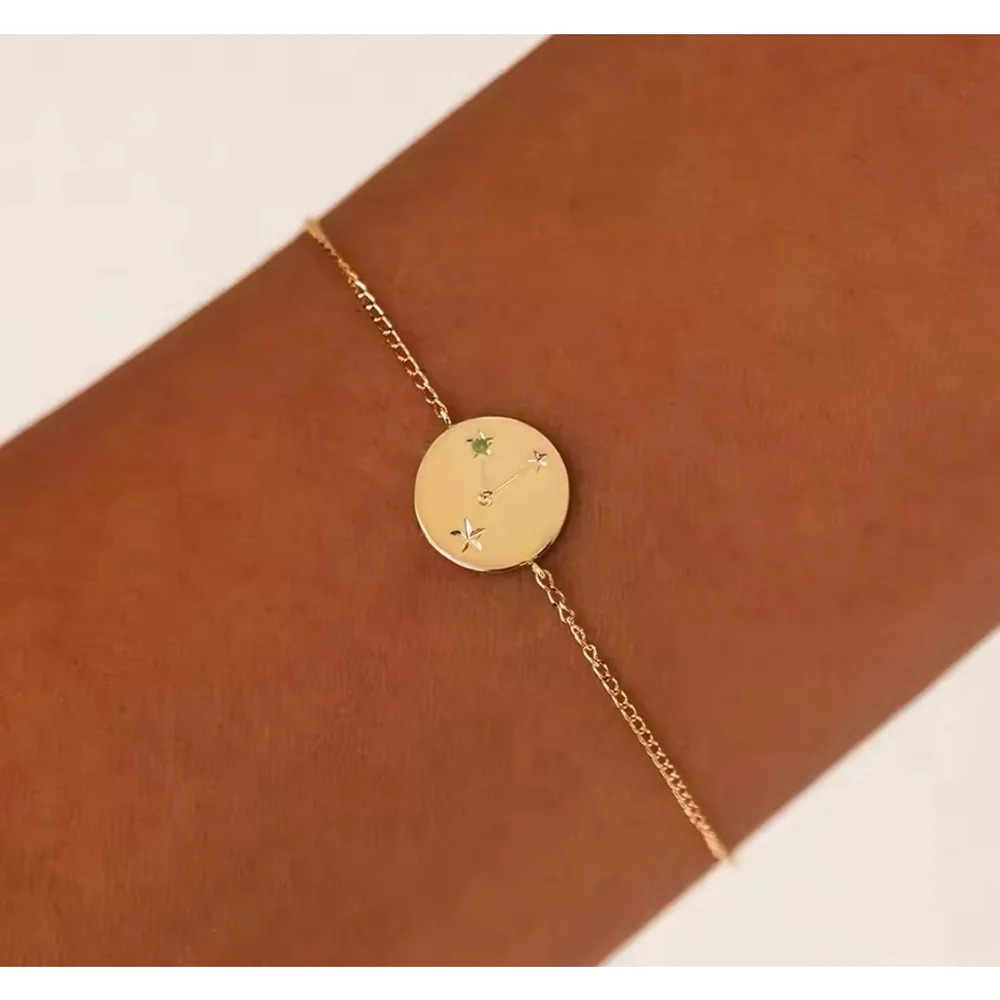 NEW “Taurus” Gold Filled Zodiac Constellation Bracelet, 6-8”‎